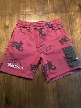 Primitive Naruto Shippuden Men's Anime Graphic Cargo Shorts